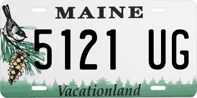 ME license plate 5121UG