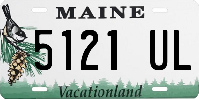 ME license plate 5121UL