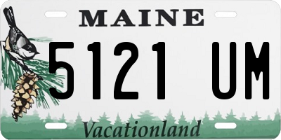ME license plate 5121UM