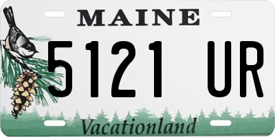 ME license plate 5121UR