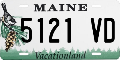 ME license plate 5121VD