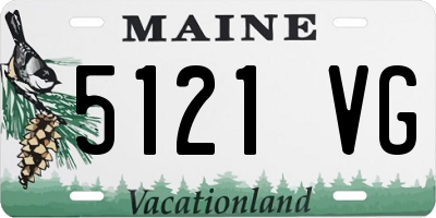 ME license plate 5121VG