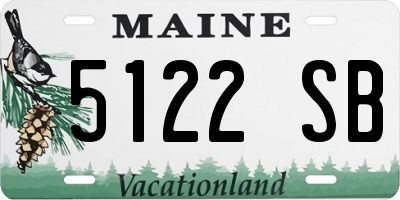 ME license plate 5122SB