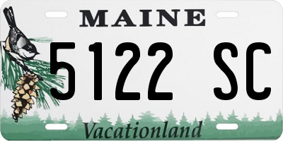 ME license plate 5122SC