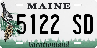 ME license plate 5122SD