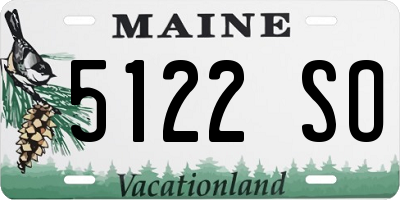 ME license plate 5122SO