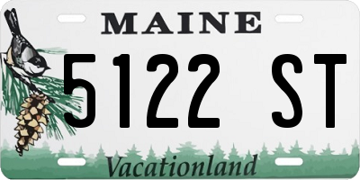 ME license plate 5122ST