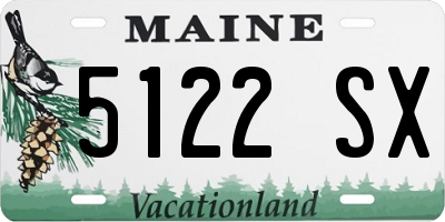 ME license plate 5122SX