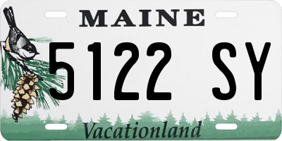 ME license plate 5122SY