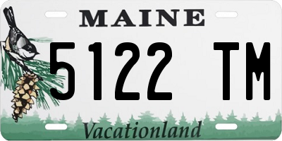 ME license plate 5122TM