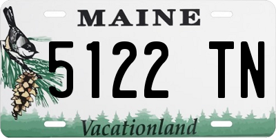 ME license plate 5122TN