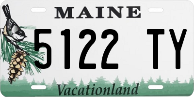ME license plate 5122TY