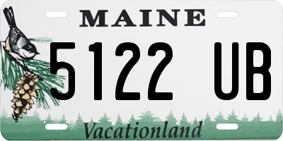 ME license plate 5122UB