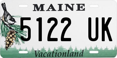 ME license plate 5122UK