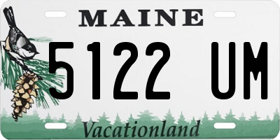 ME license plate 5122UM