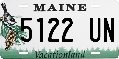 ME license plate 5122UN