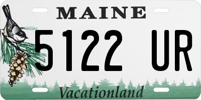 ME license plate 5122UR