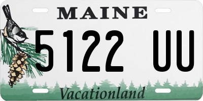 ME license plate 5122UU