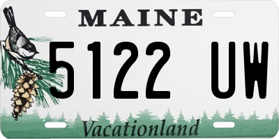 ME license plate 5122UW