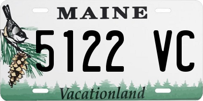 ME license plate 5122VC