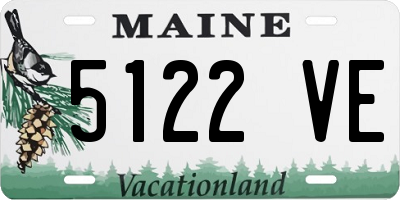 ME license plate 5122VE