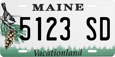 ME license plate 5123SD