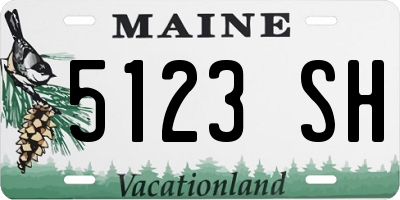 ME license plate 5123SH