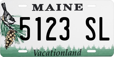 ME license plate 5123SL
