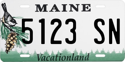 ME license plate 5123SN