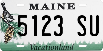 ME license plate 5123SU