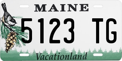 ME license plate 5123TG