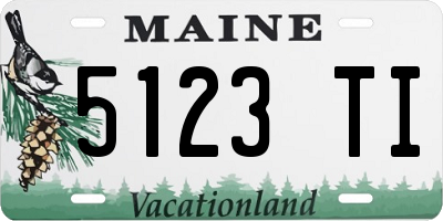 ME license plate 5123TI