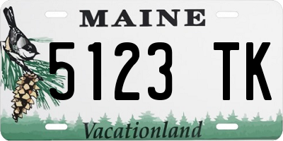 ME license plate 5123TK