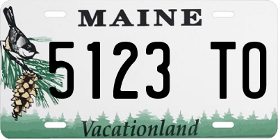 ME license plate 5123TO
