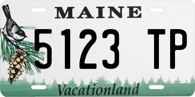 ME license plate 5123TP