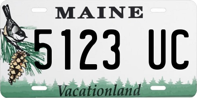 ME license plate 5123UC