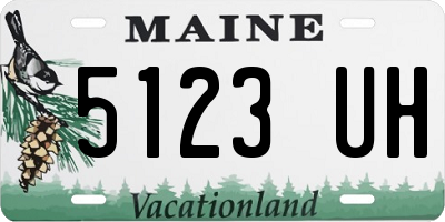 ME license plate 5123UH