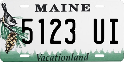 ME license plate 5123UI