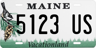 ME license plate 5123US