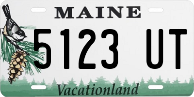 ME license plate 5123UT