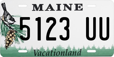 ME license plate 5123UU