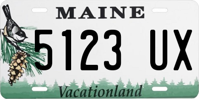 ME license plate 5123UX