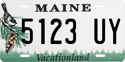 ME license plate 5123UY