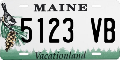 ME license plate 5123VB