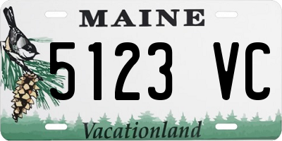 ME license plate 5123VC