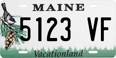 ME license plate 5123VF