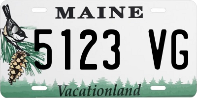 ME license plate 5123VG