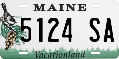 ME license plate 5124SA