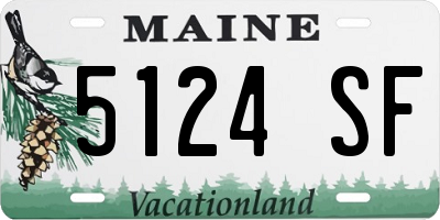 ME license plate 5124SF