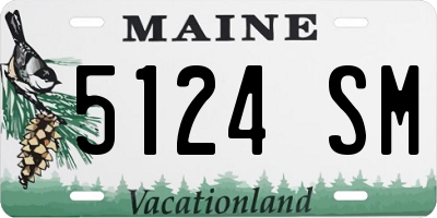 ME license plate 5124SM